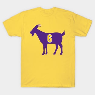 Los Angeles GOAT - number 6 - Purple T-Shirt